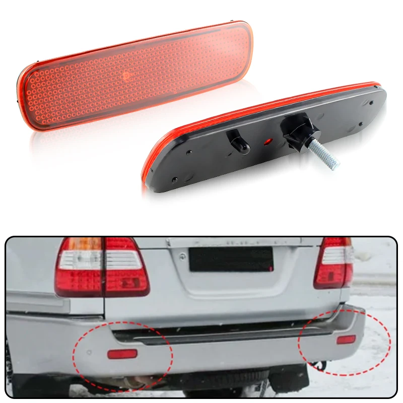 

2PCS Rear Bumper Light Replacement Shell Only ​For Toyota Land Cruiser Cygnus 100-Series 1998-2007 For Lexus LX470 1998-2007