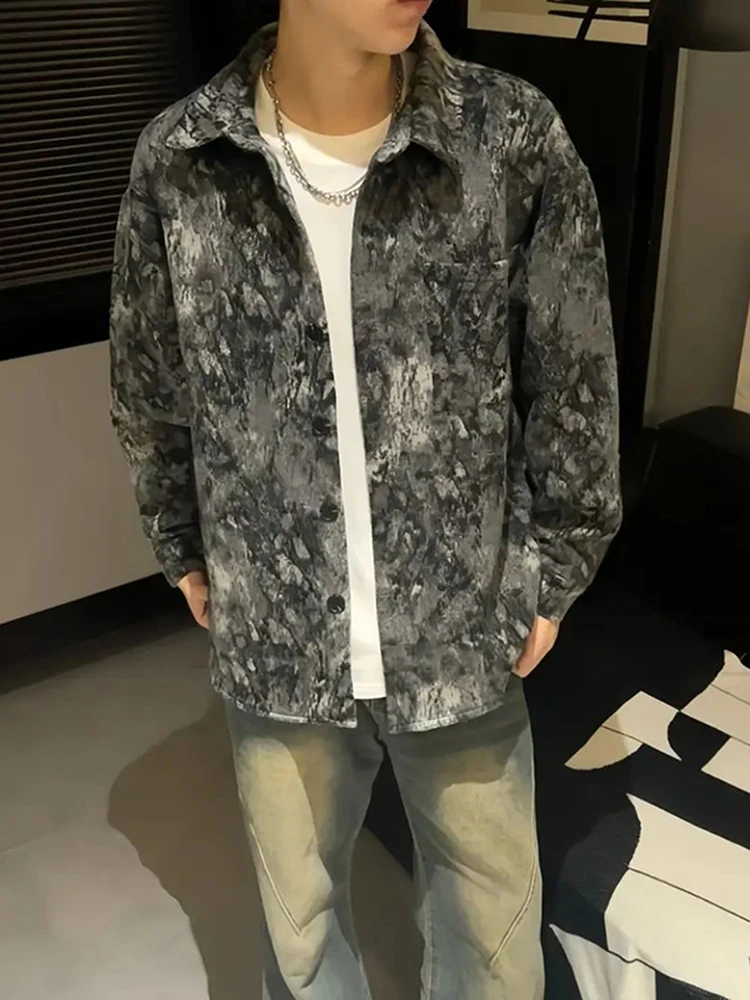 

Men's ort Woolen Baseball Jaet Autumn Winter Dyeing Flight Coat Cool High-End American Sle Polyester Fiber Breathable