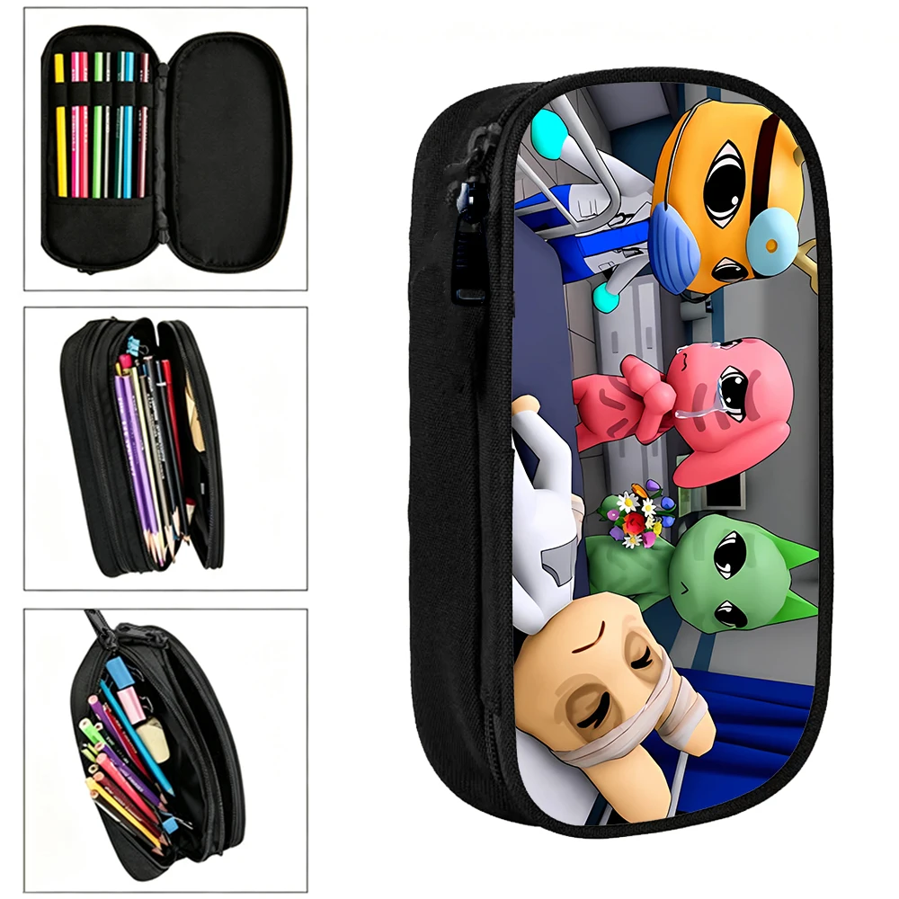 Game Animal Hospital Secretary Head Nurse Pencil Case New Pen Box Bag Girl Boy Large Storage School Supplies Zipper Pencil Pouch