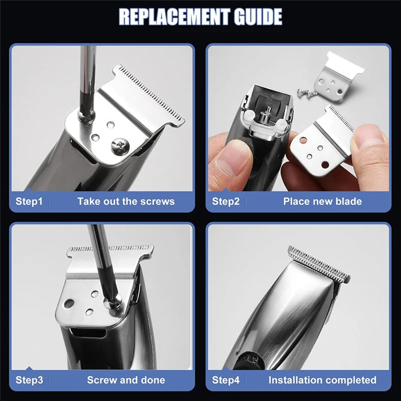 BAAN-สําหรับ Andis Slimline Pro Li D8 Trimmer เปลี่ยน T Blade-D8 32105, 32400