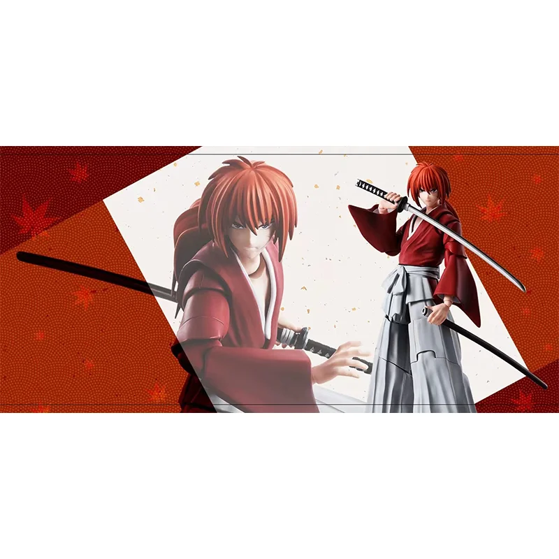 In Stock Original Bandai S.H.Figuarts SHF Kenshin Himura Rurouni Kenshin Meiji Swordsman Romantic Story Anime Action Model Toys