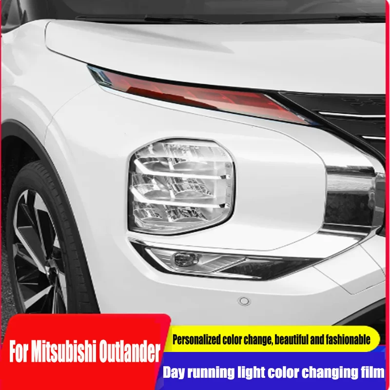 

For Mitsubishi Outlander 2023 Day Running Light Film Retrofitting Light Transmitting Color-changing Film Lamp Eyebrow Film