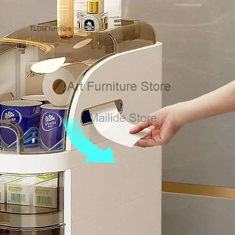 

Bathroom Storage Racks Bathroom Gap Cabinet Storage Organizer Installation-free Gap Cabinet with Cover Floor Narrow Cabinet