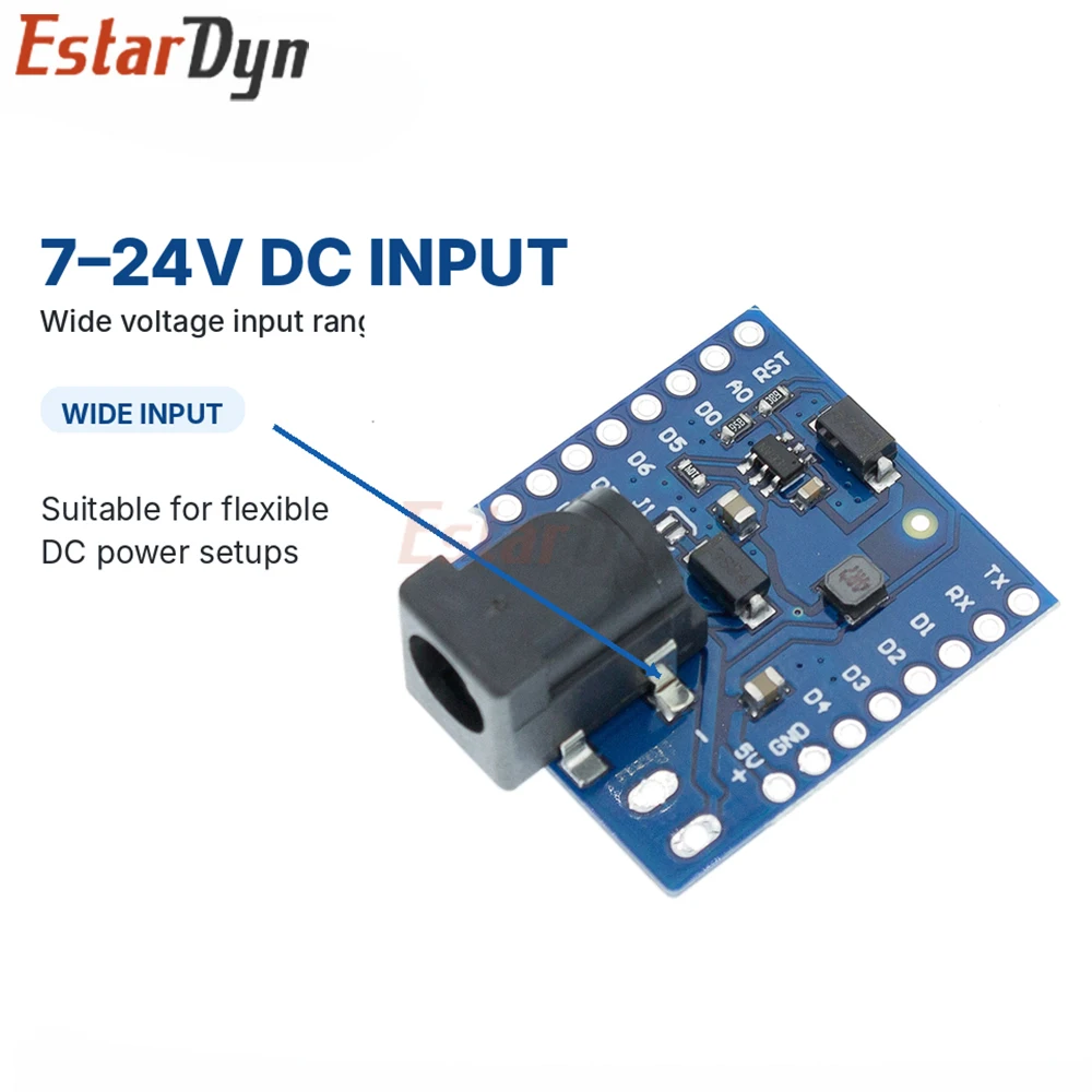 Estardyn DC Power Shield for Wemos D1 Mini Breadboard Power Supply Module for IoT