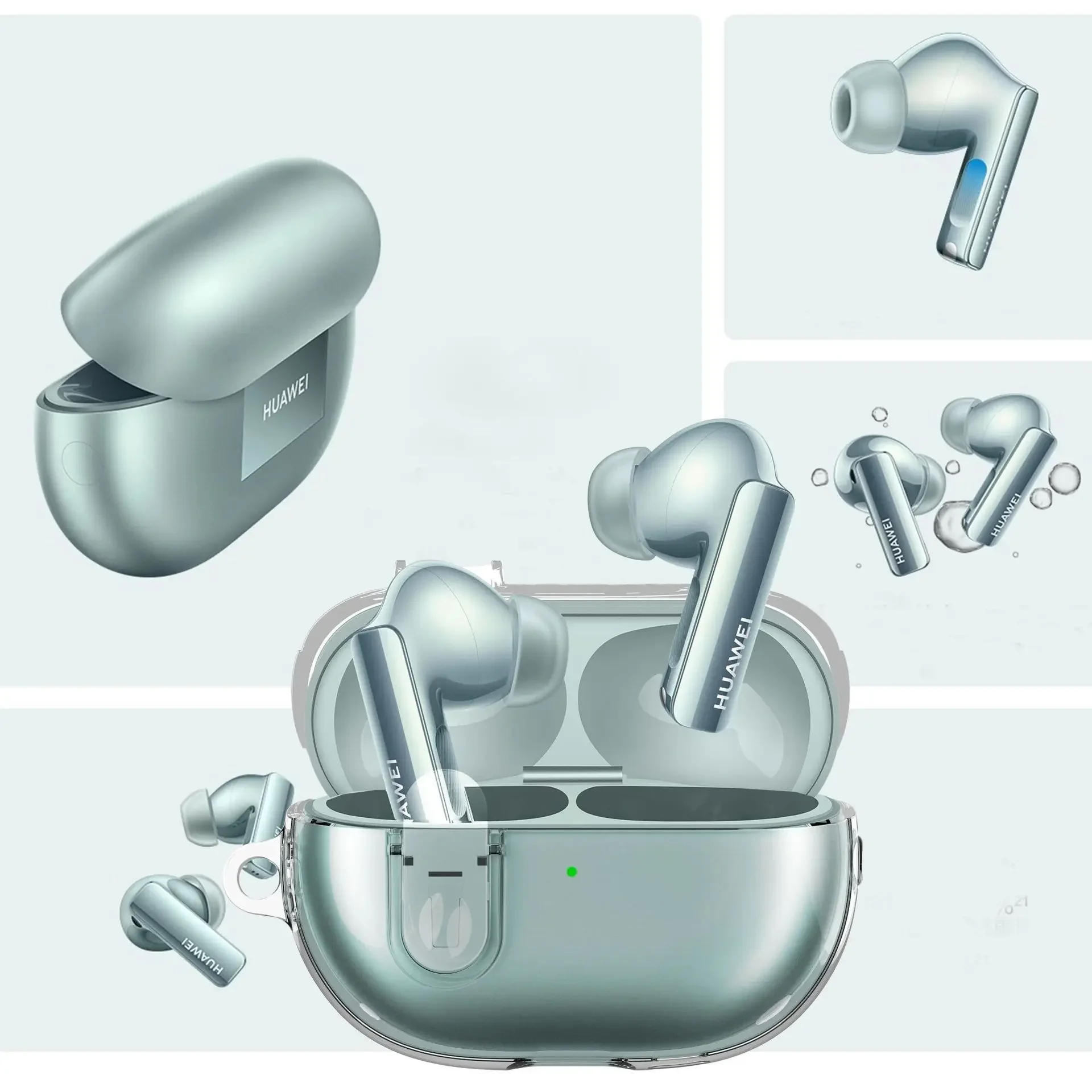 For Huawei freebuds pro 3 (2023) Case Transparent Buckle Anti Drop Design TPU Protective Capa For Huawei freebuds pro 3 Case