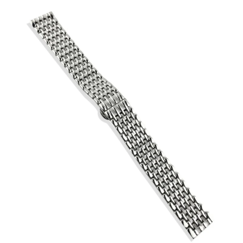 

18mm 20mm 22mm 316L Stainless Steel Bead of Rice Butterfly Buckle Universal Straight End Watch Band Strap Fit for ROX SKX