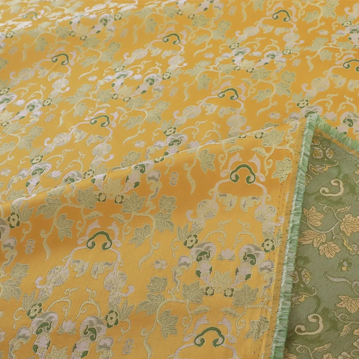 

Refined Jacquard Brocade Fabric Gourd Motif Traditional Pattern Elegant Dress Vest Skirt DIY Fashion Sewing Designer Material