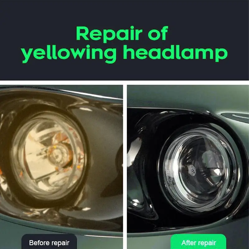 Car Headlight Repair Fluid superhydrophobic Headlight Repair Polish Cleaner Agent 50ml Headlamp Restorer Repair Liquid for Car