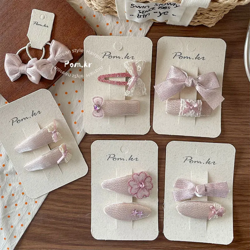 

Pink Side Hair Clips for Girls Glitter Flower Bow Barrettes Non Slip Bangs Hair Pins Sweet Cute Fashion Hair Accessories Daily