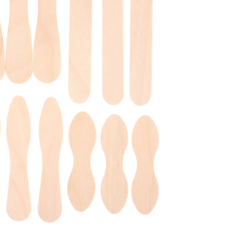 

50 шт., одноразовые палочки для вощения, деревянные шпатели для депрессора языка, женские деревянные палочки для удаления волос на теле, наборы косметических туалетных принадлежностей