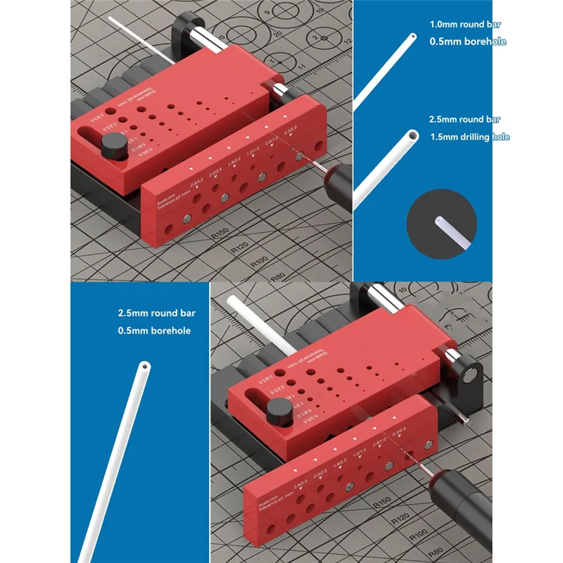 AB11-Round Rod Tool Center Drilling Fixture Model Borehole Positioner Locator DIY Tools Hobby Making Accessories