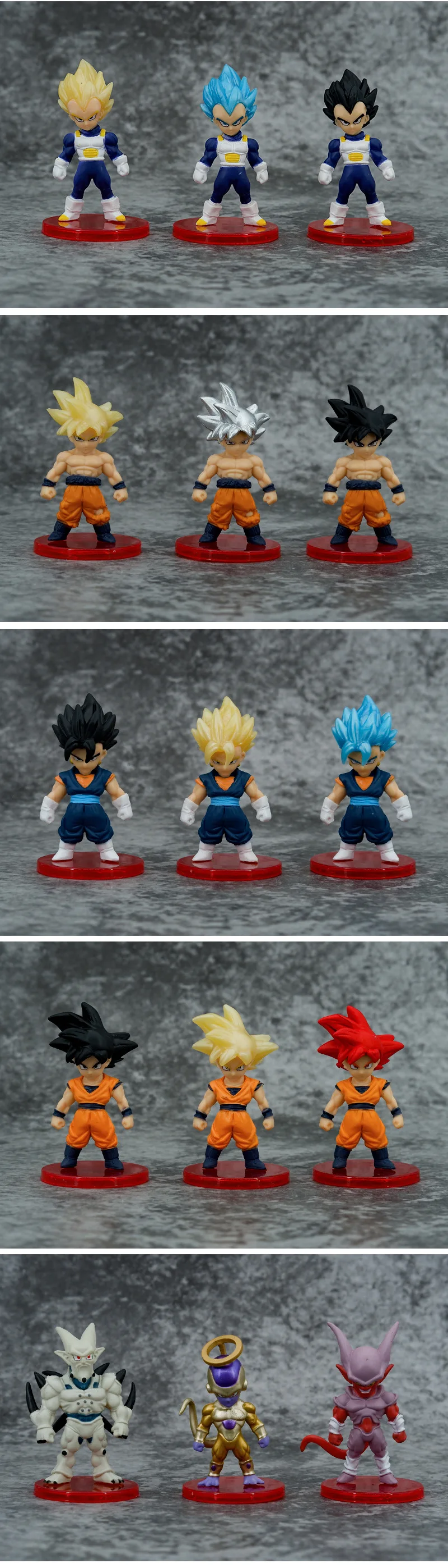 21 teile/los Dragon Ball Mini Figur Super Saiyajin Goku Vegeta Action-figuren DBZ Puppen Modell Spielzeug Geschenke – Detail 3