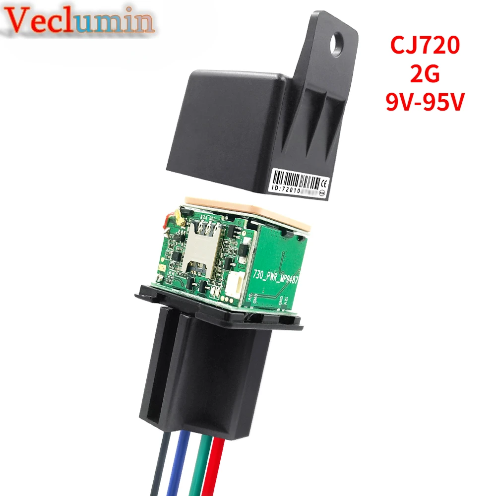 

CJ720 Car Tracking Relay GPS Tracker Device GSM Locator Remote Control Anti-theft Monitoring Tracking Device