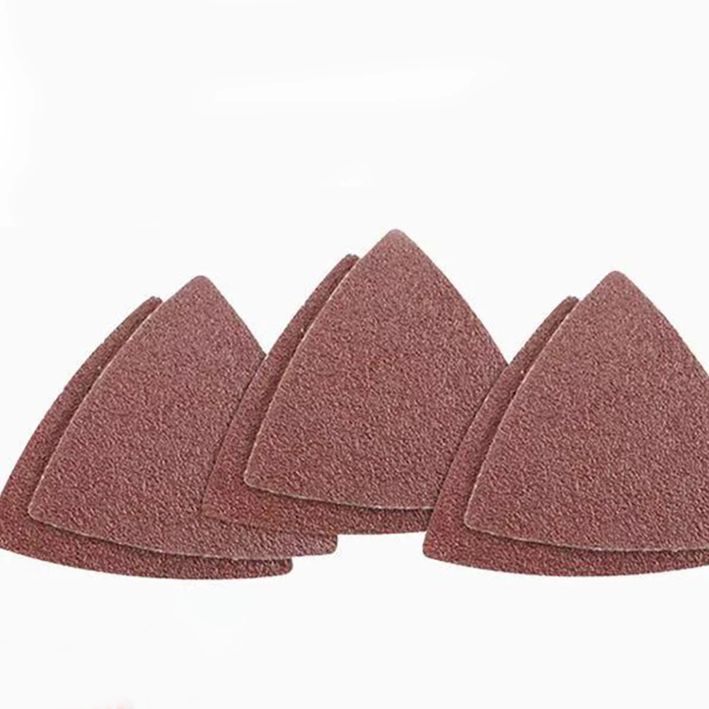 

100 pcs 9X9X9Cm Triangular Sanding Discs Aluminum Oxide Self-Stick Sandpaper Pads For Glass Polishing Grinding Tool