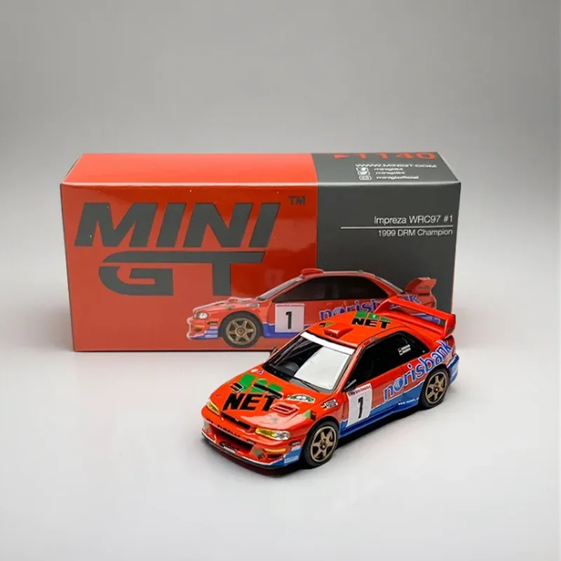 

MINIGT 1:64 Металлическая модель # 1140 Impreza WRC97 # Модель автомобиля-симулятора, статическая коллекционная модель, украшение, праздничный подарок, игрушка, сувенир