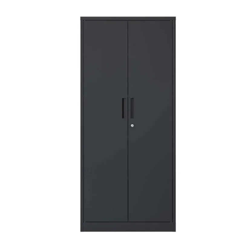 Armoire de rangement de garage, armoire à verrouillage en acier à outils noir avec portes et 3 étagères, armoires hautes pour systèmes de stockage de garage