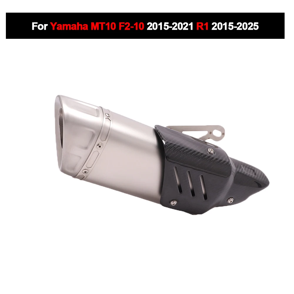 

Motorcycle Full Exhaust Systems Stainless Steel Tail Section Muffler Slip On For Yamaha MT01 FZ-10 2015-2021 R1 2015-2025