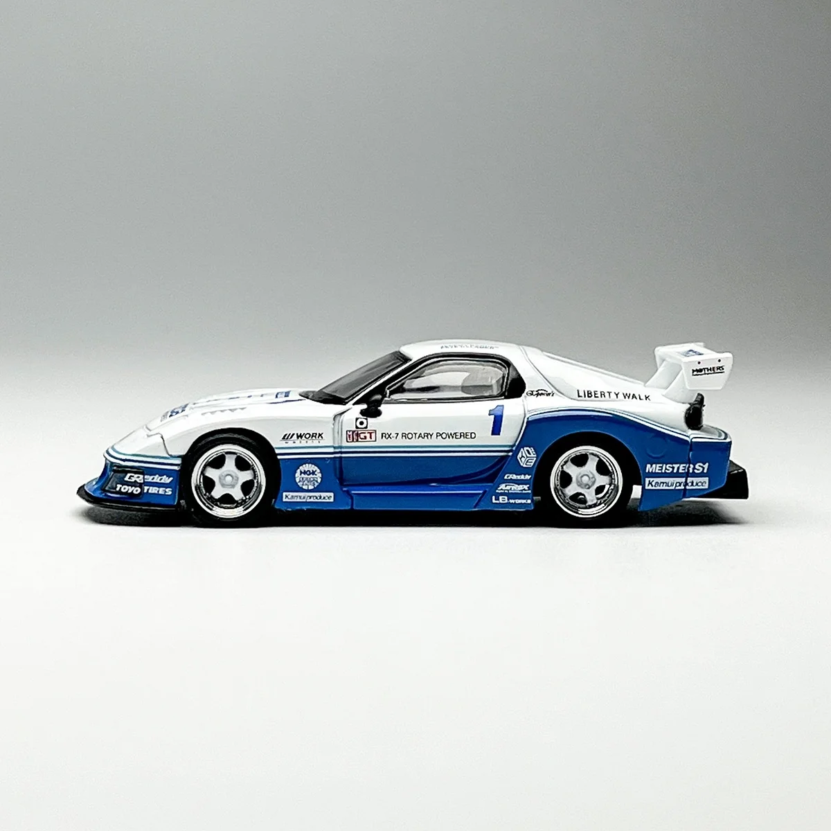 MINIGT RX7 FD3S LBWK スーパーシルエット IMSA 合金車モデル