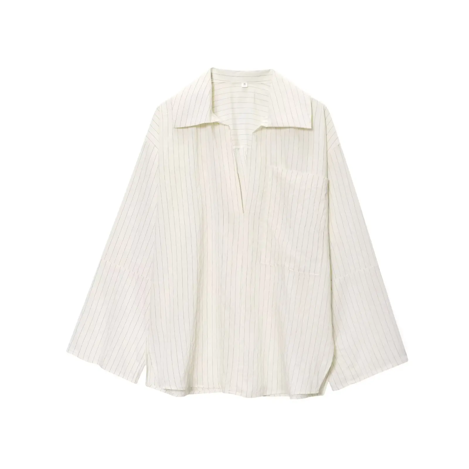 Dave&Di Summer Shirt Fashion Ladies Nordic Minimalist Lazy Striped Shirt Loose Casual Blouse Women Pullover Top