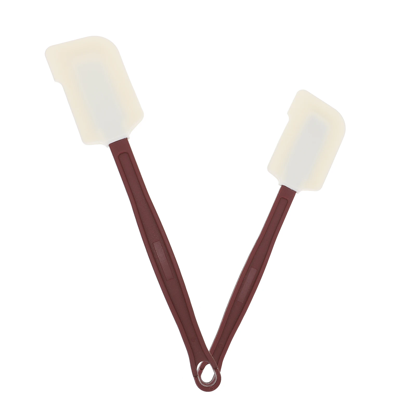 

2pcs Silicone Baking Spatula Kitchen Gadget Cream Smoother Non-Stick Heat Resistant Reusable Cake Tool Easy Clean Red