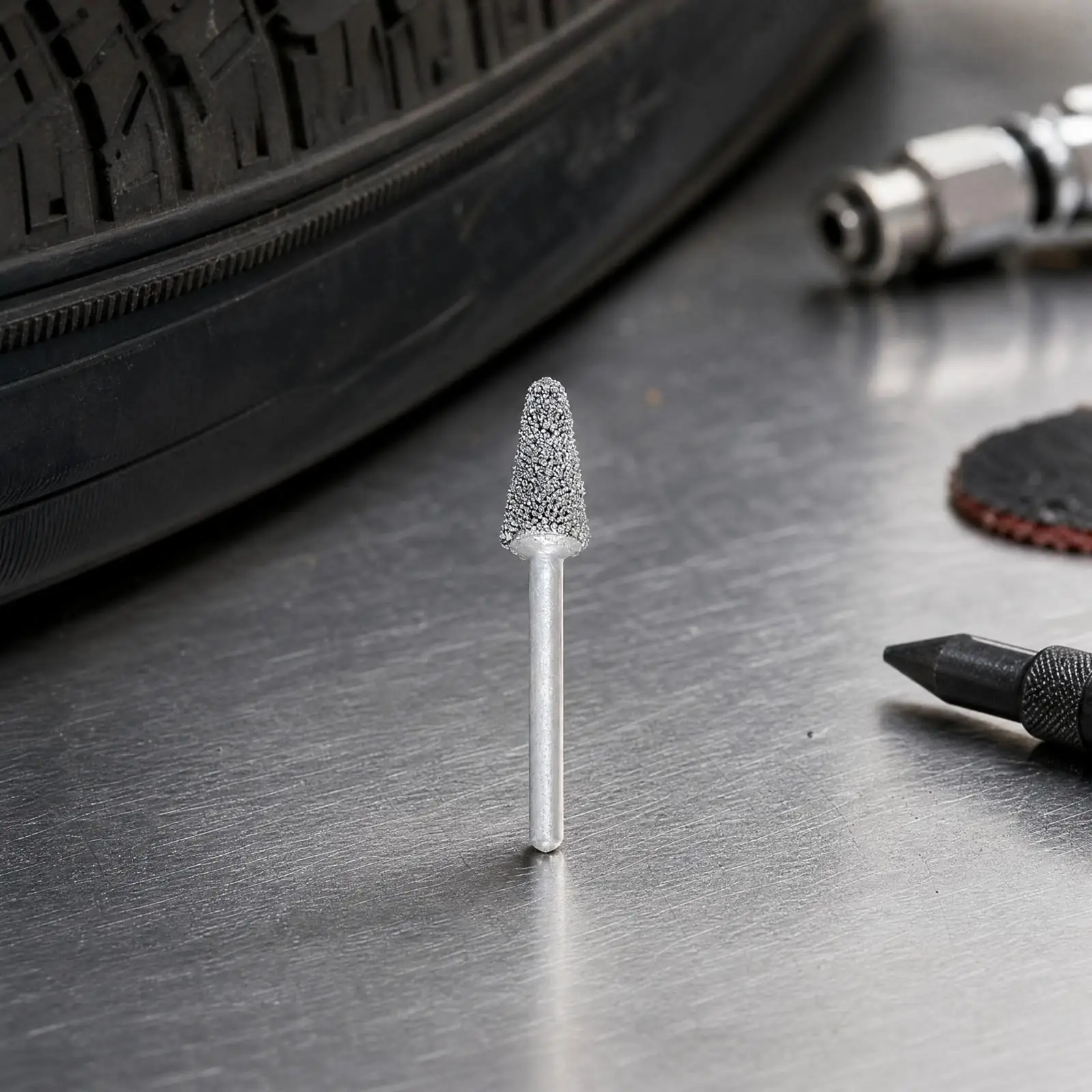 Aluminum Oxide Grinding Head 170 Grit Tire Repair Polishing Bit 3mm Shank for Rotary Grinder Sidewall Prep Tool