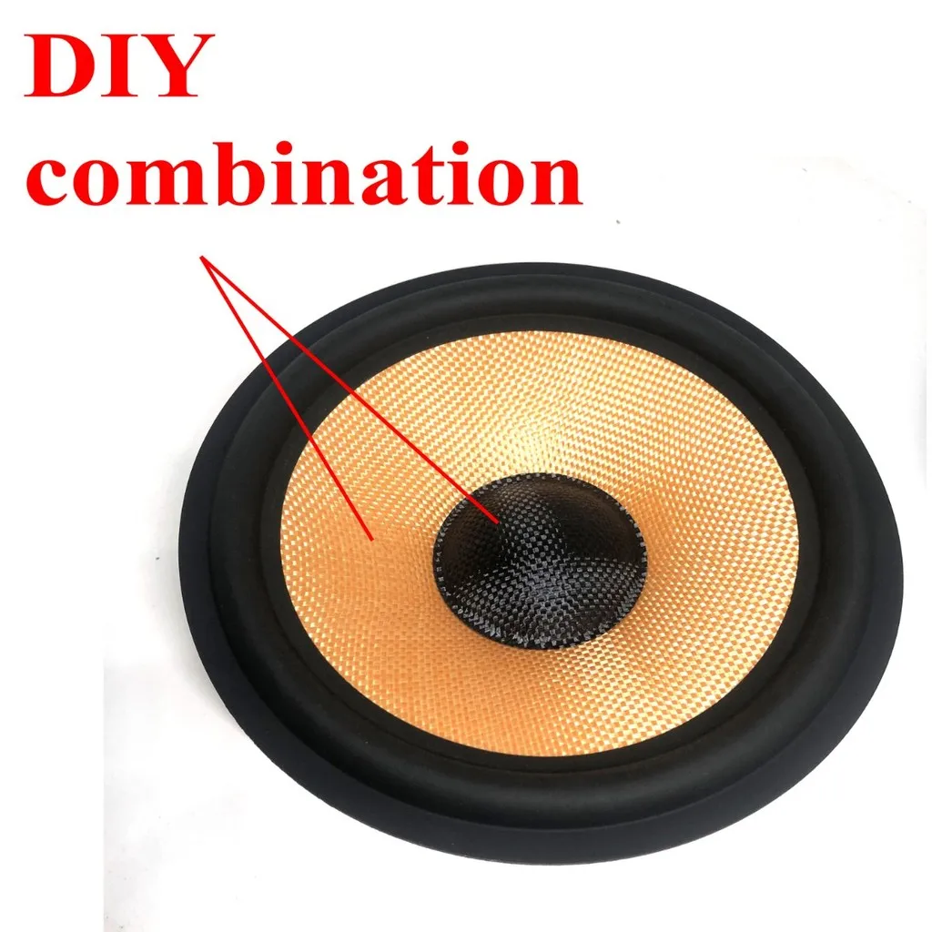 1pcs 3 4 5 6.5 8 inch Fiberglass Speaker Basin Rubber Edge Braided dust Cap Fiberglass basin woven rubber edge horn - view 2