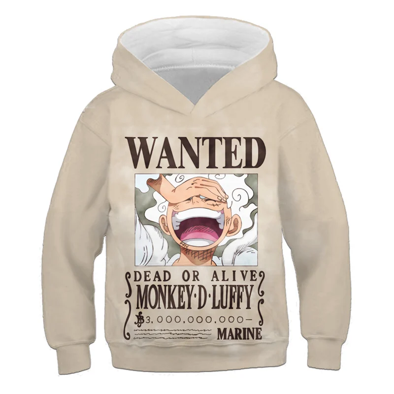 One Piece Kids Hoodie Sweatshirt One Piece Boys Girls 3D Printing Sport Sweater Cosplay Costume Children Pullovers Tops