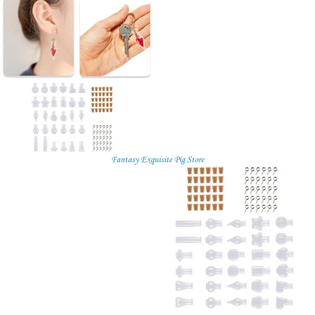30 عبوة من الزجاجات الزجاجية الصغيرة المعلقة من الزجاجات الفريدة من نوعها، زجاجات زجاجية مناسبة للحرف اليدوية والمجوهرات #1