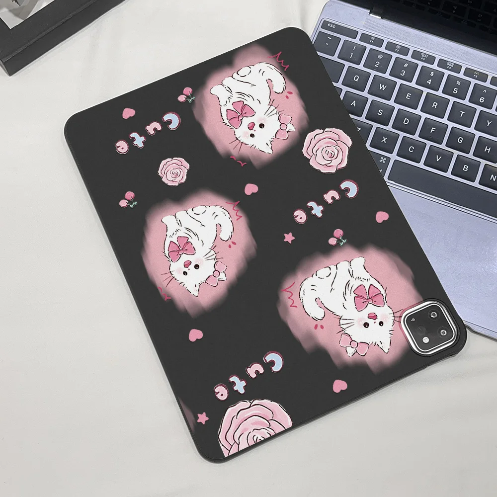 Letter Pattern Case For iPad Pro 11 13 M5 M4 2025 2024 Pro 11 12.9 2021 2022 Case iPad 11th Gen 2025 10th Gen 2022 Black Covers