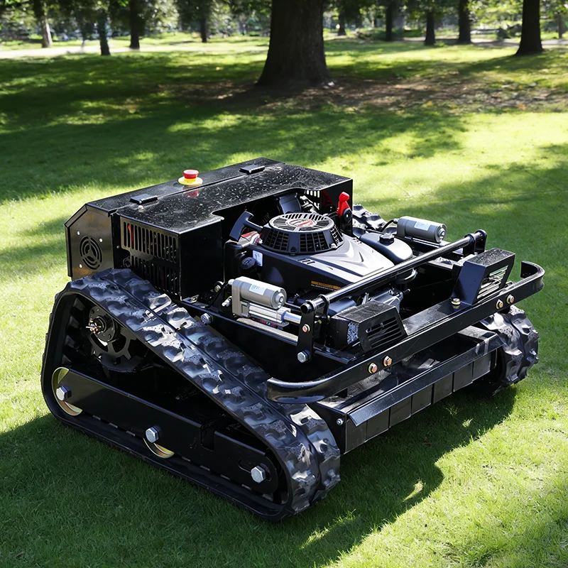 

Customized remote-controlled tracked lawn mower for grass breaking, weeding, farms, orchards, all terrain