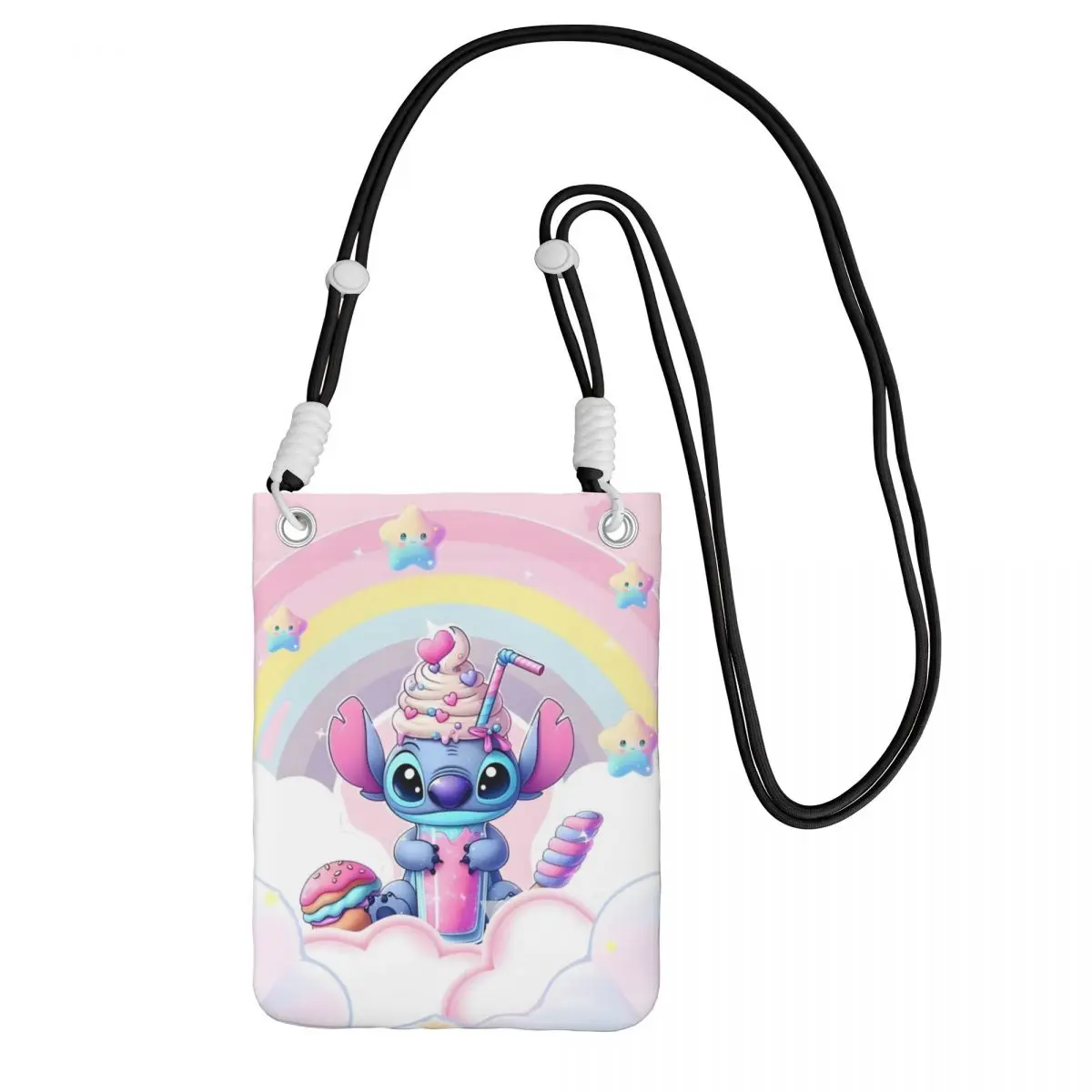 

Custom Stitch Smart Phone Wallet With Strap Comedy Cartoon Crossbody Bag Women Men Running Mobile Phone Bag