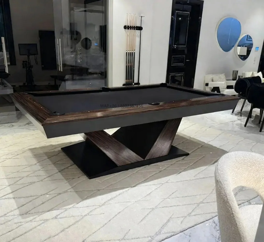 Customized Solid Wood Pool Table 9 Balls Modern Billiards Table for Global Export Pool Tables with Standards