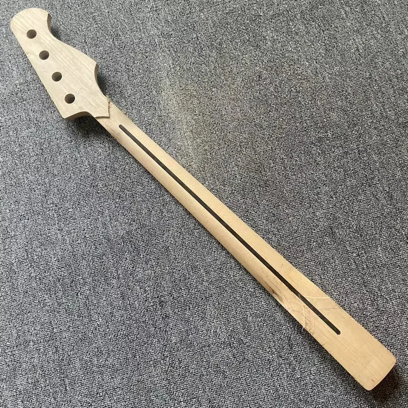 RN437 Left Hand Bass Guitar Semi Finished Version 4 String Electric Bass Neck Custom Order No Logo for DIY No Paints view 3