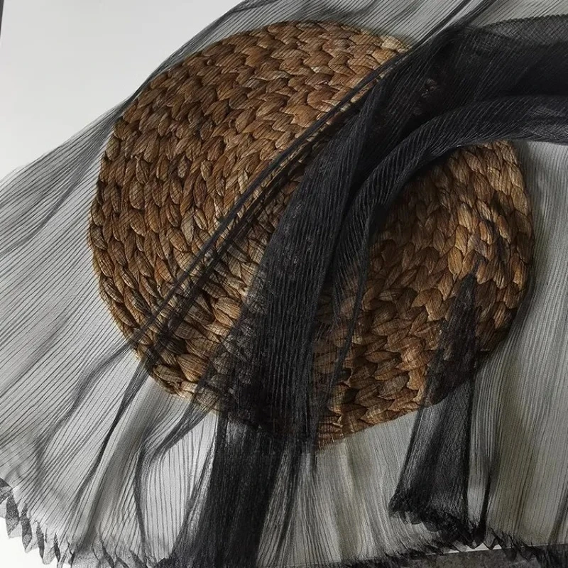 Crease Mesh Fabric Handmade Diy Peng for Dress Solid Color Clothing Fabric Cloth Per Meter Apparel Sewing Diy Material