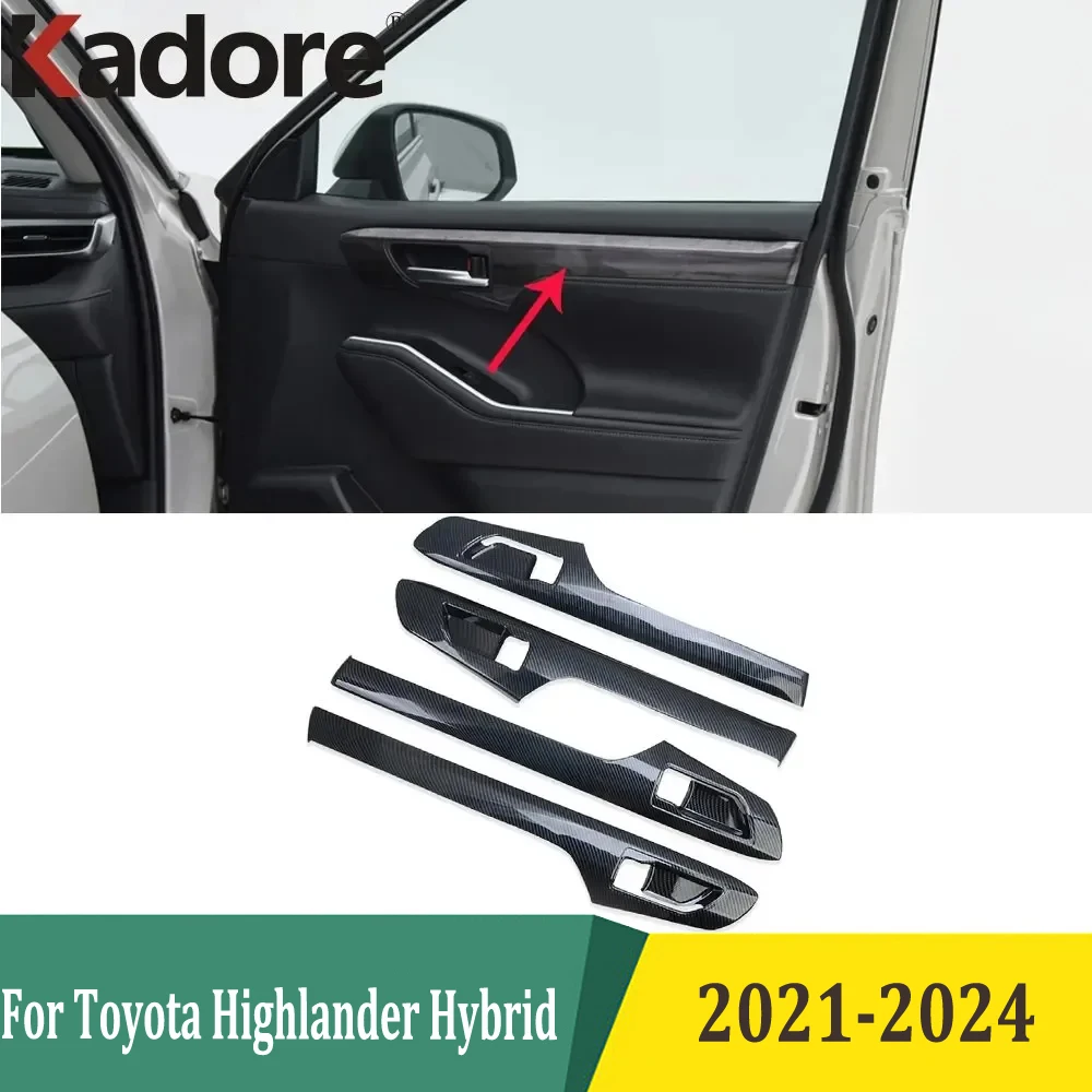 For Toyota Highlander Hybrid 2021 2022 2023 2024 Door Handle Cover Trims Protection Sticker Car Styling Interior Accessories