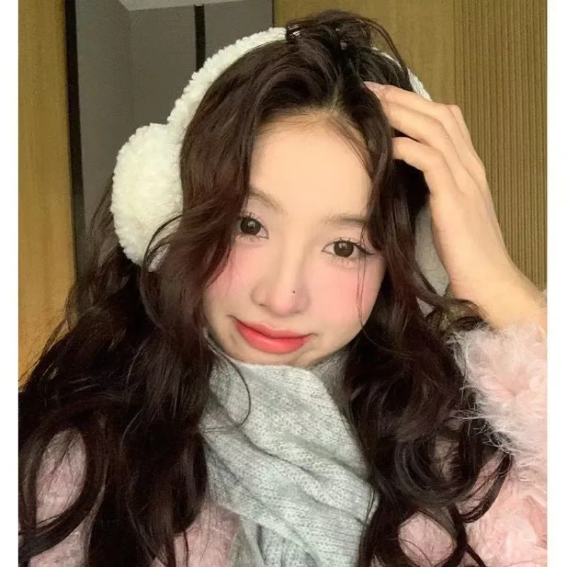 تقليد الكشمير غطاء للأذنين الشتاء موضة جديدة السيدات غطاء للأذنين شعبية الدافئة في الهواء الطلق الملابس الشتاء الملحقات