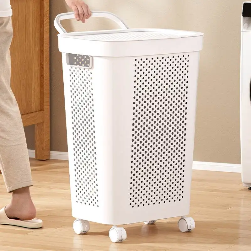 

Large Capaci Laundry Hamper for Home Use with Lid Batoom Clothes Storage Basket Buet Covered Dir Clothes Basket
