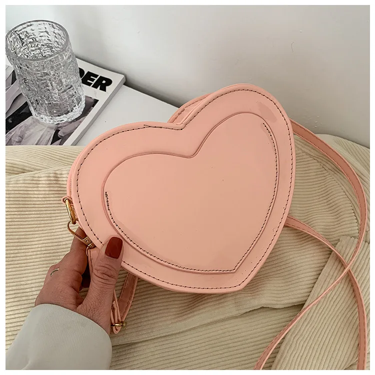 Fashion Heart Shape Crossbody Bags for Women New Solid Pu Leather Shoulder Bag Casual Ladies Handbags Designer Women Bags сумка