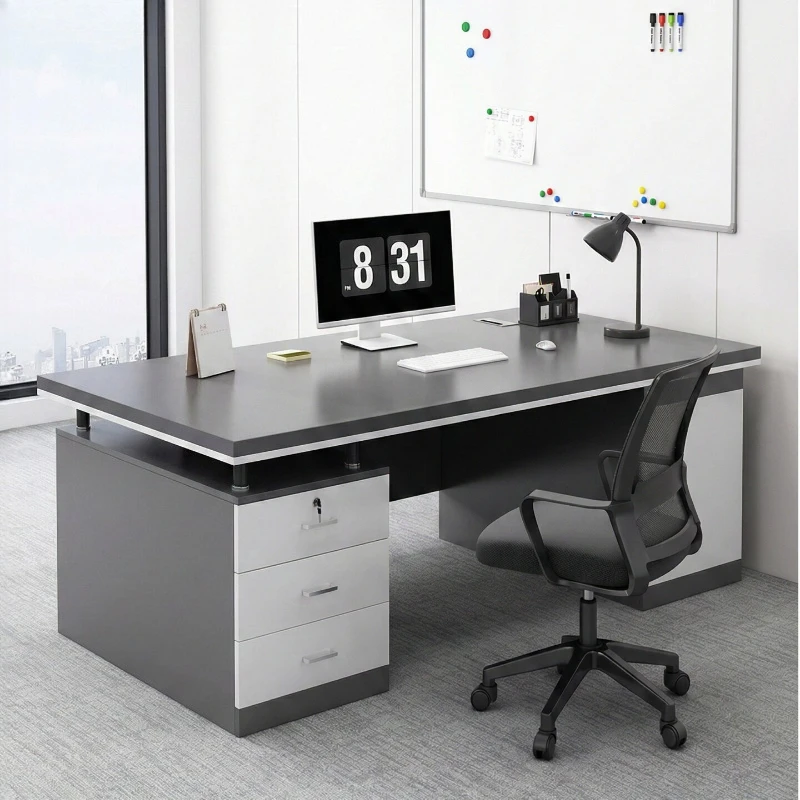 

fashionable office Desk single simple modern design boss table minimalist combination practical escritorio ordenador Furniture