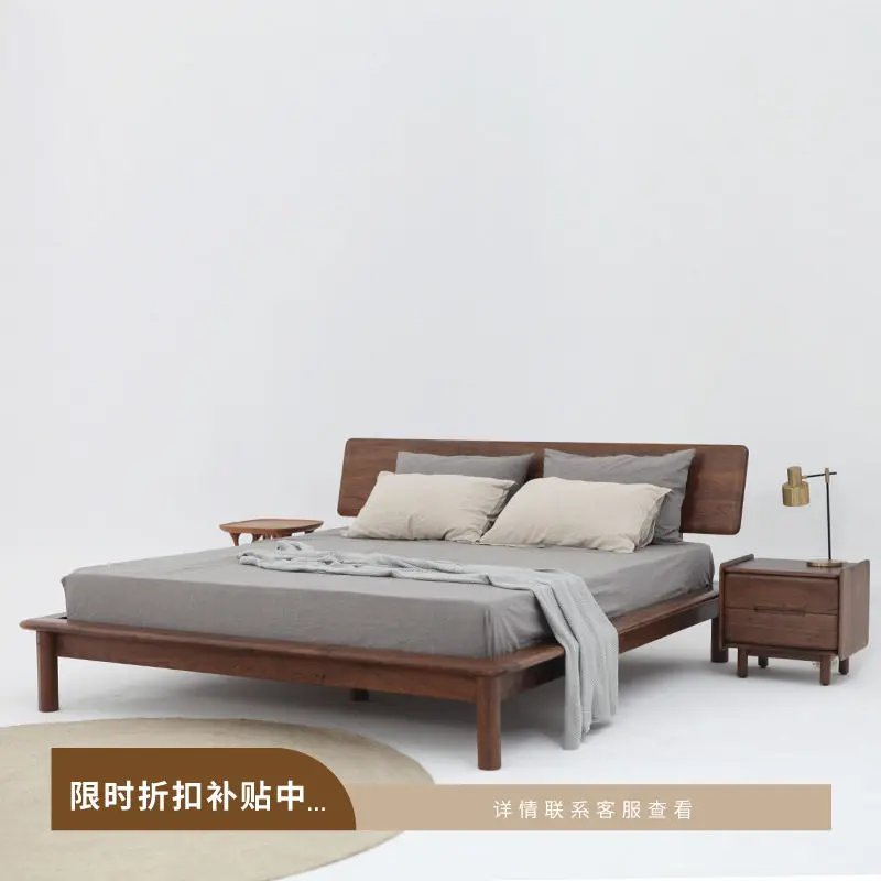 Wooden Frame Bed Bedroom Space Saving Sun European Double Sleeping Bed Sleeping Loft Letto Matrimoniale Lounge Suite Furniture