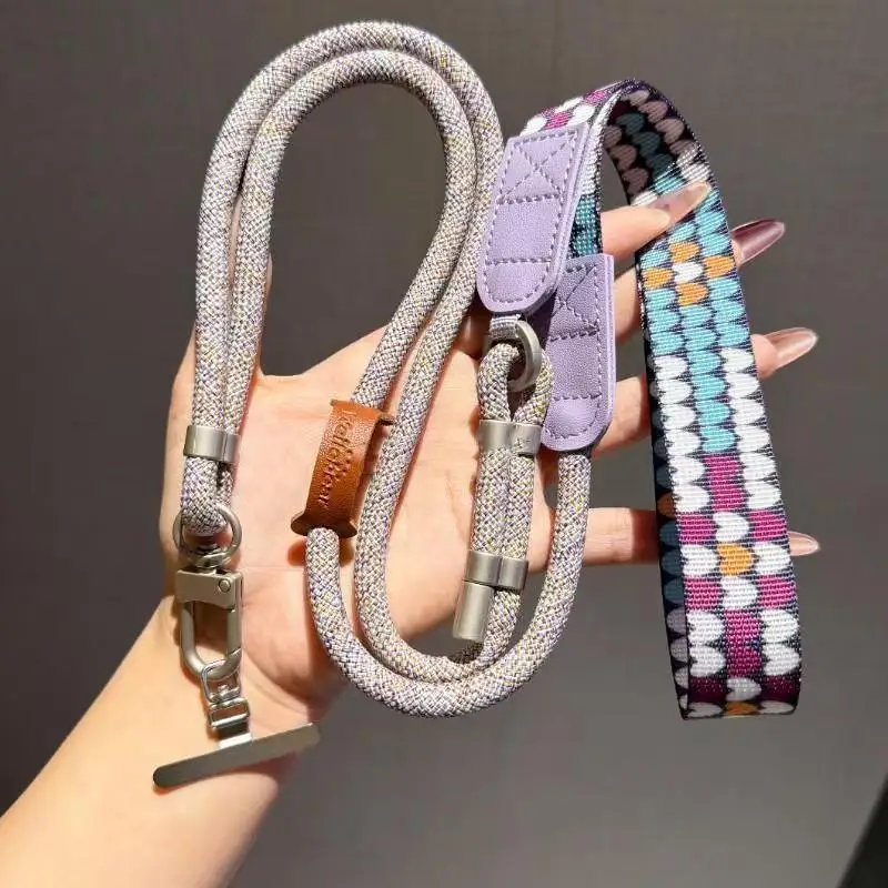 

High end leather phone strap with adjustable crossbody and neck strap for anti-theft outdoor phone strap