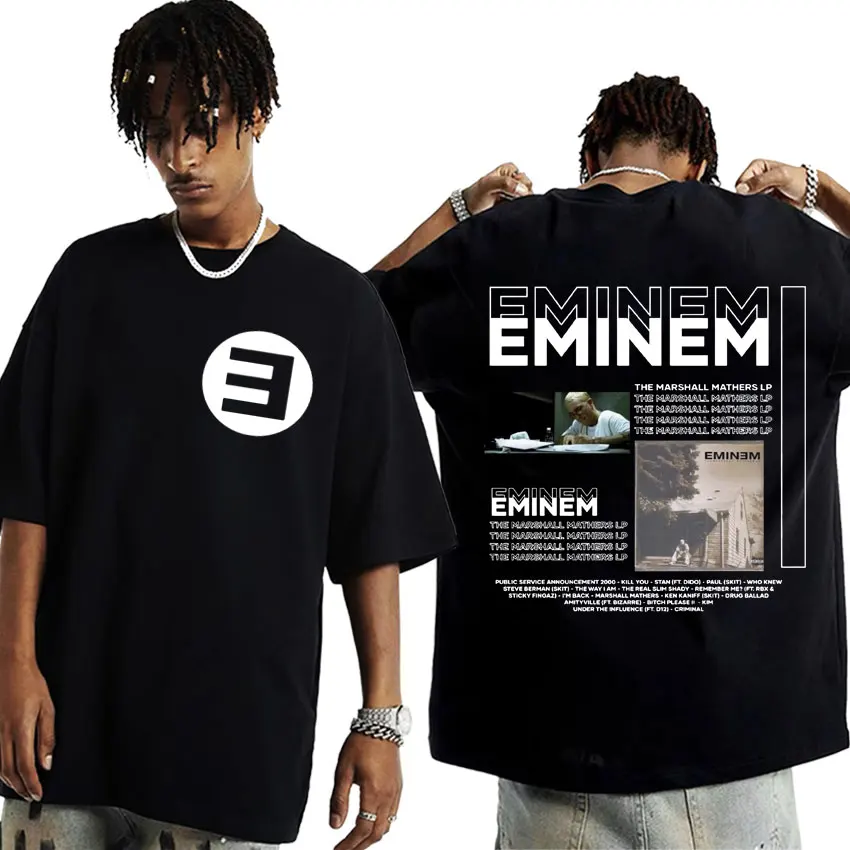 Black Kamikaze Album Eminem Rap Graphic Tee Shirt Mens Harajuku Hip Hop Trending T-shirt Male High Quality Casual Cotton T Shirt