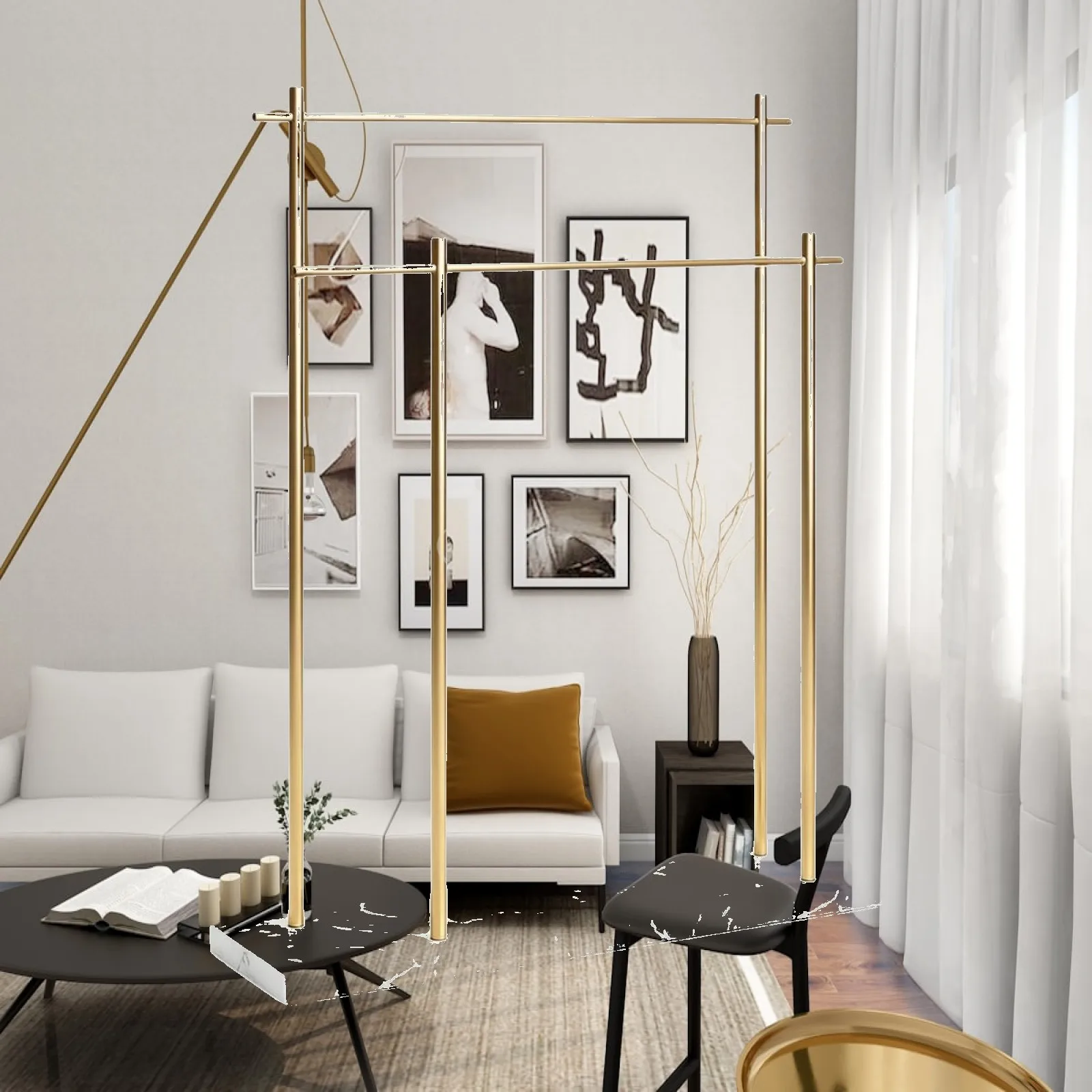 Freestanding Towel Rack Industrial Stand 304 Stainless Steel Marble Base Bathroom Floor Towel Holder for Drying