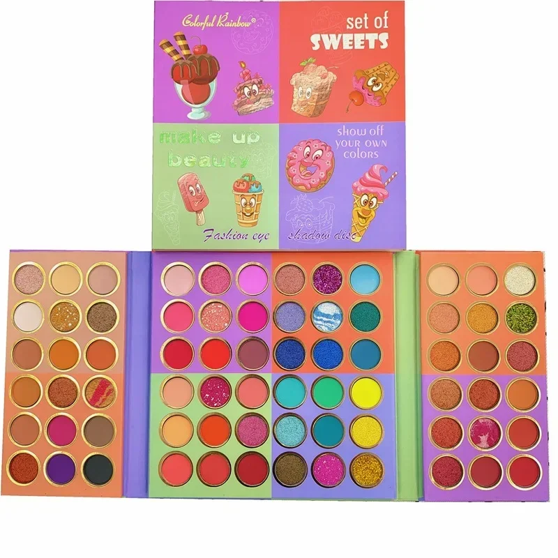 72 Colors Eye Shadow Plate Shimmer Matte Shimmering Powder Sequins Makeup Palette Stage Makeup Gliter for Eyes kawaii makeup