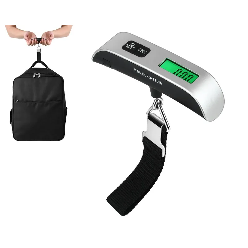 

Portable Scale Digital LCD Display Electronic Scale Weight Suitcase Travel Weighs Baggage Bag 110lb/50kg Weight Balance Tool