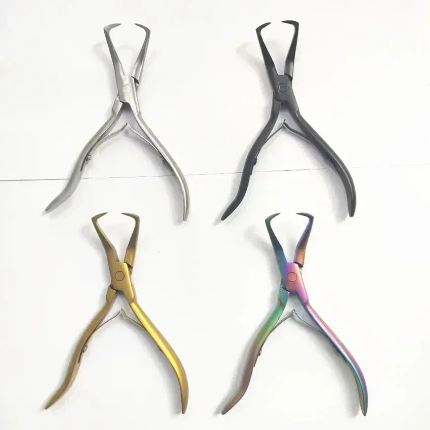 

1 pcs Profession Extension Tongs Hair Extensions Pliers Stainless Steel Pliers For Micro Rings And Fusion Glue Bond Remover Tool