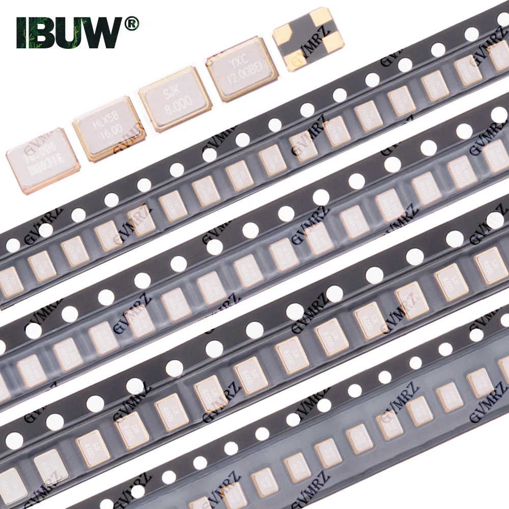 10PCS 4P 3225  Passive crystal oscillator 8Mhz 10Mhz 12Mhz 16Mhz 20Mhz 24Mhz 25Mhz  26Mhz 27Mhz 30Mhz 32Mhz 40Mhz 48 Component