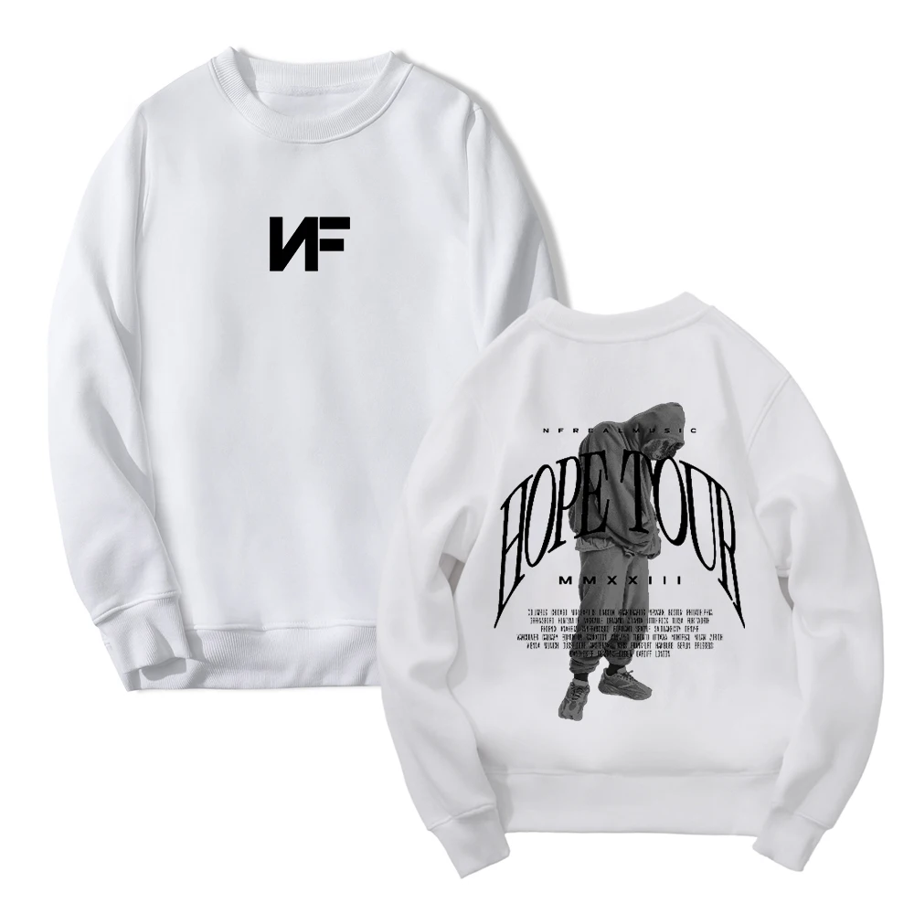 NF Rapper Hope Tour Merch Unisex Long Sleeve Streetwear Women Men Sweatshirt 2023 World Tour Hip Hop Clothes