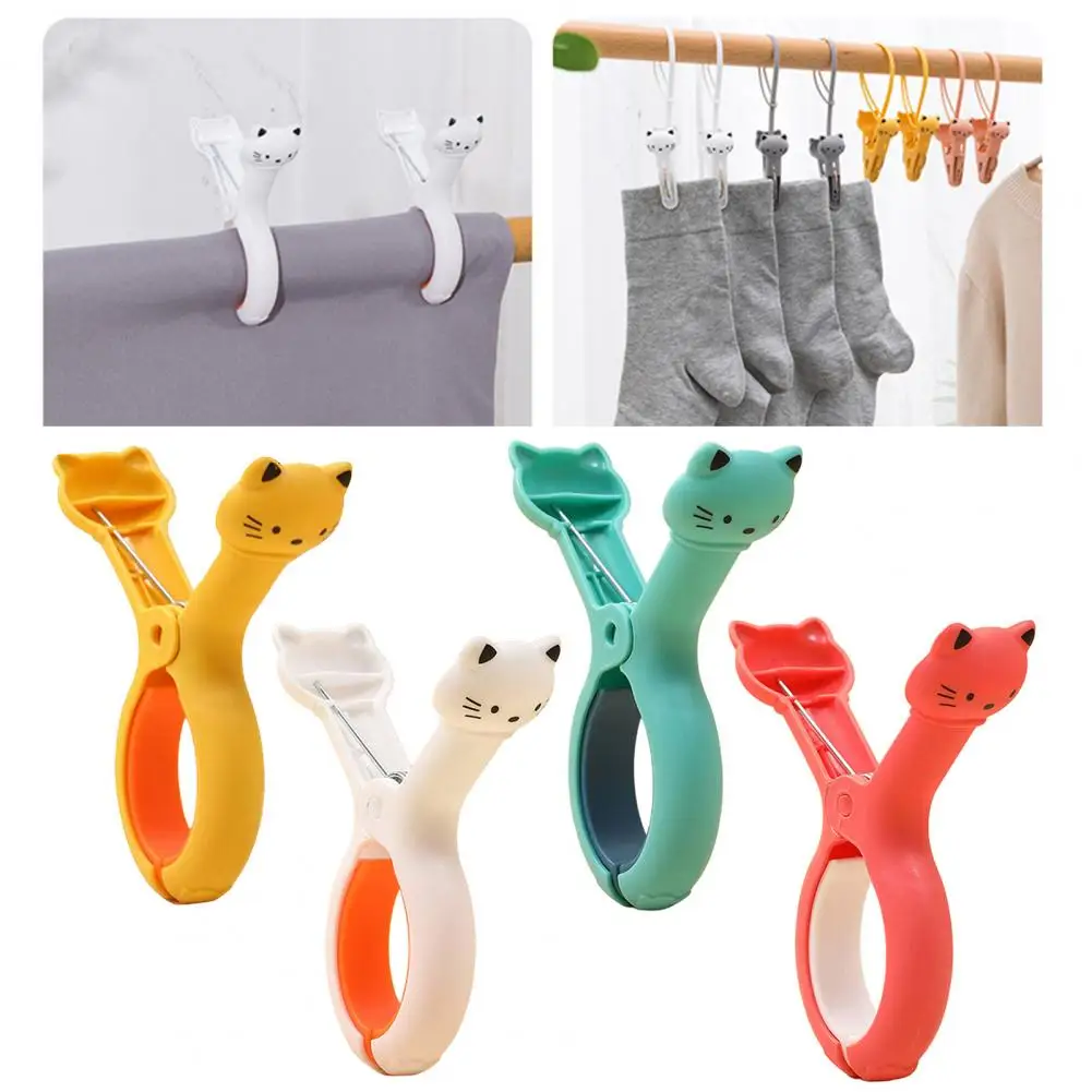 2Pcs Beach Towel Clips Animal Shape Non-Slip Large Spring Windproof Cartoon Clothes Hanging Pegs Quilt Clamps Home Supplies