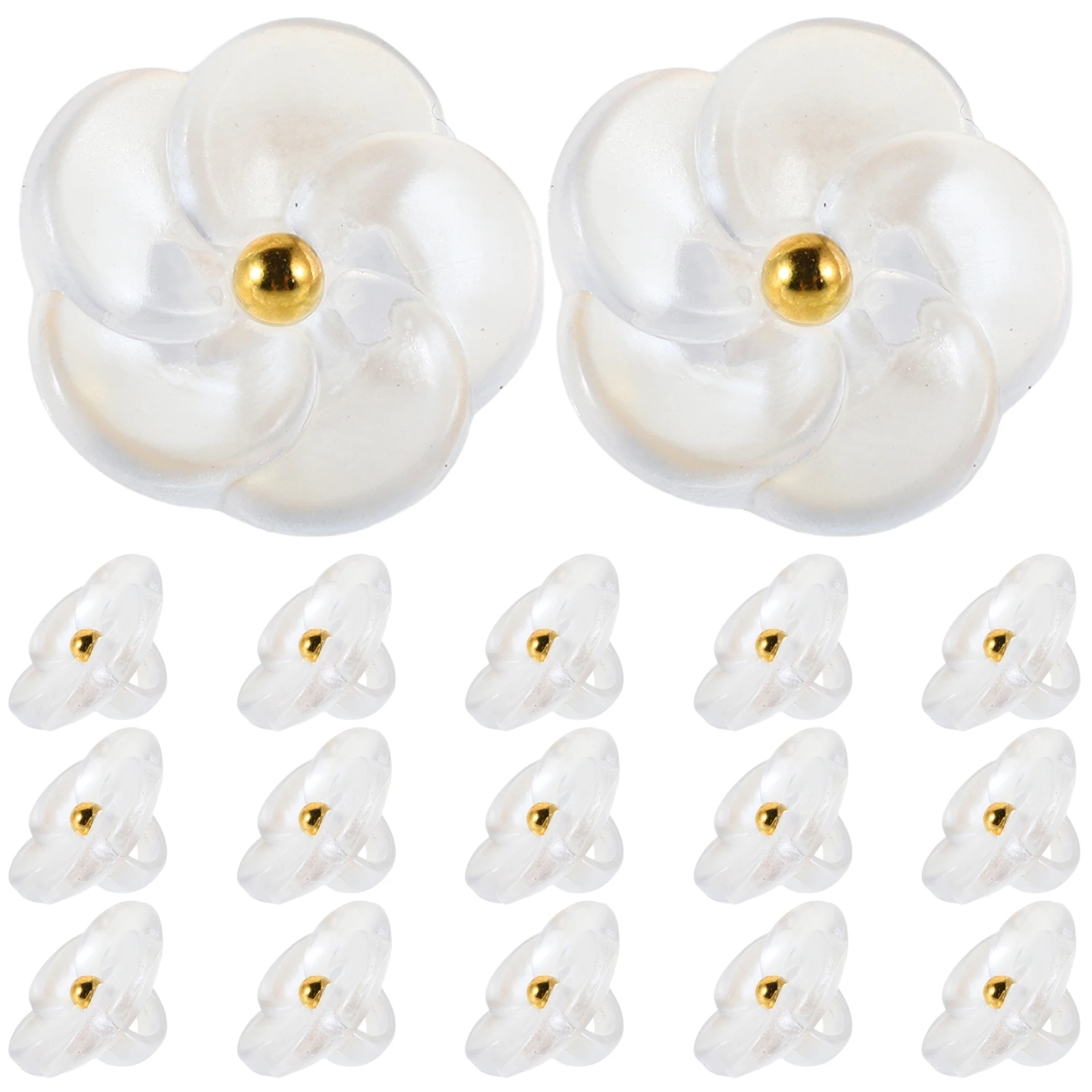 50 Pcs Button Small Flower Buttons Sweater Floral Plastic Decorative Dress Child